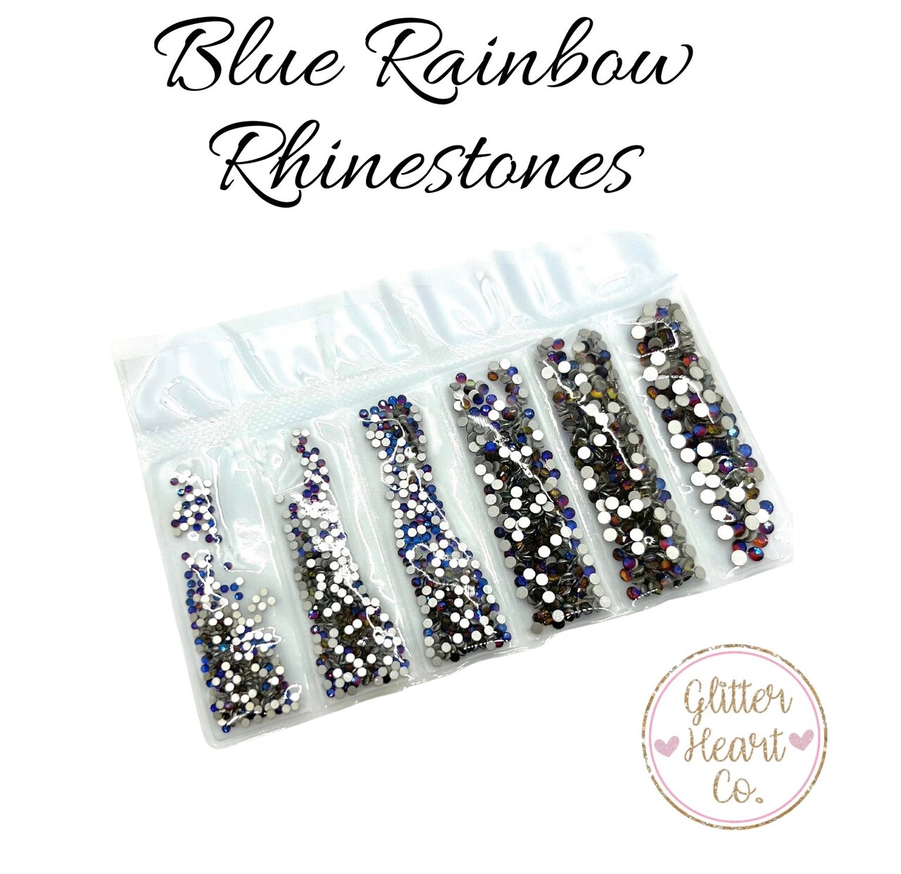 Blue Rainbow Glass Rhinestones by Glitter Heart Co.™
